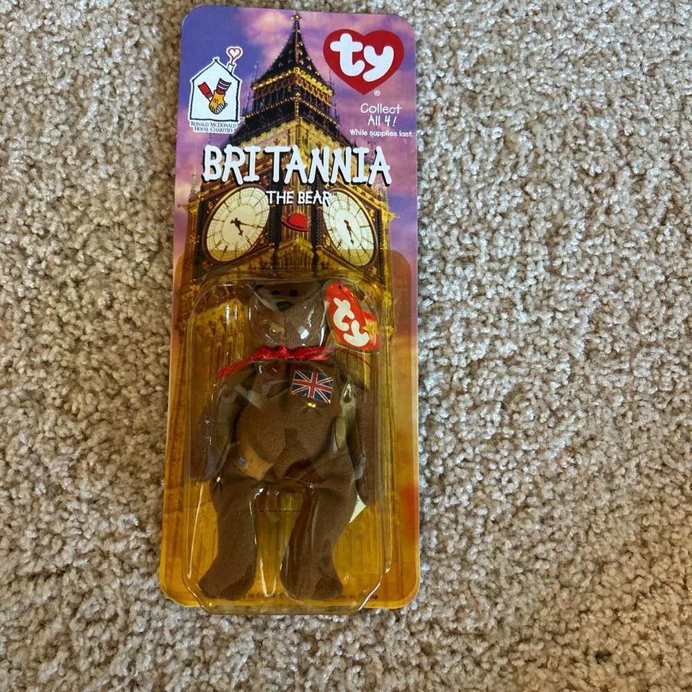 Ty beanie baby Britannia the Bear - Brown Collectible Toy (McDonald’s)